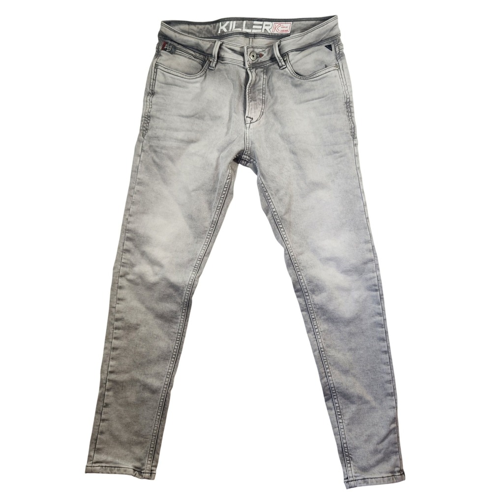 Killer Jeans Mens 30 Light‎ Grey Ankle Fit Stretch Denim Jeans AK